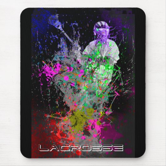 tapis de souris de lacrosse d'éclaboussure (Devant)