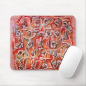 Tapis de souris de l'alphabet 2 de langue des (Avec souris)