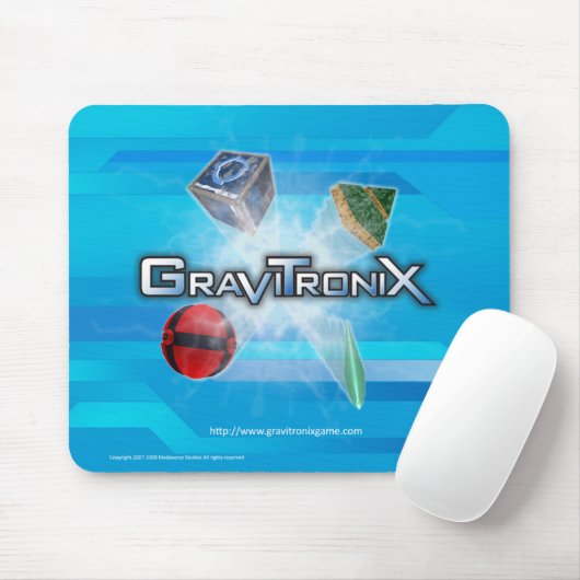 Tapis de souris de logo de Gravitronix (Avec souris)