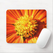 Tapis de souris de macro fleur orange radieuse Pho (Avec souris)