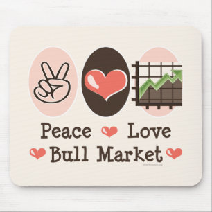 Tapis de souris de marché haussier d'amour de pai