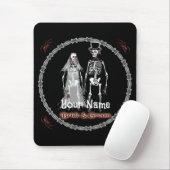 Tapis de souris de mariage de squelette gothique (Avec souris)