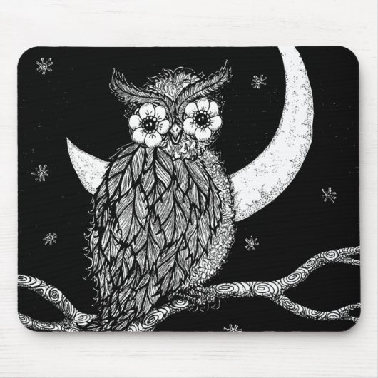 Tapis de souris de minuit de hibou (Devant)