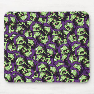 Tapis de souris de motif de fille de zombi