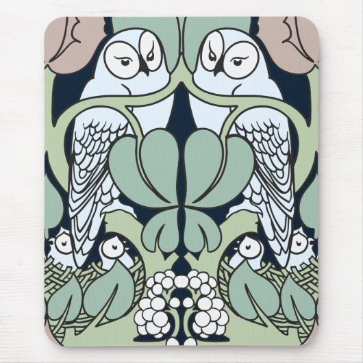 Tapis de souris de motif de nid de hibou de (Devant)