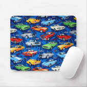 Tapis de souris de motif de voitures de muscle (Avec souris)