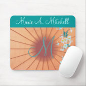 Tapis De Souris ~ de Mousepad floral : : Monogramme (Avec souris)