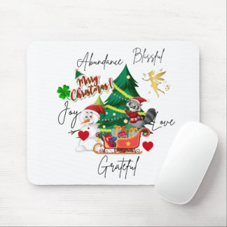 Tapis de souris de Noël joyeux | Cadeau de bureau