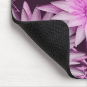 Tapis De Souris De noir fleur rose lilly (Coin)