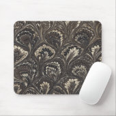 Tapis de souris de papier marbré de noir (Avec souris)