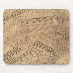Tapis de souris de partitions de musique vintage
