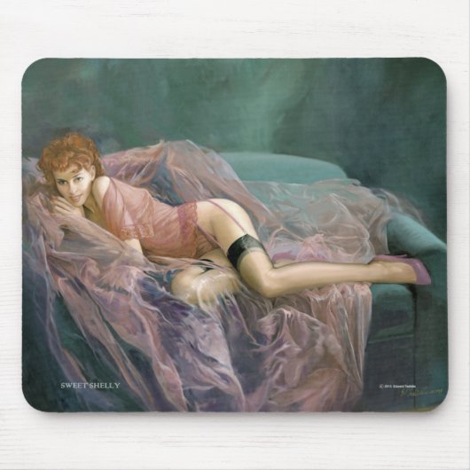 " Tapis de souris de pin-up COQUILLIER "DOUX de (Devant)