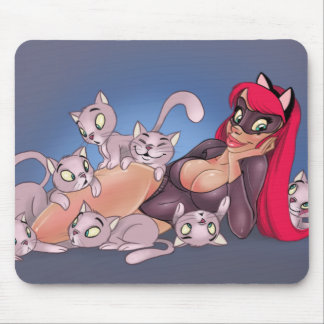 Tapis de souris de pin-up de cerise