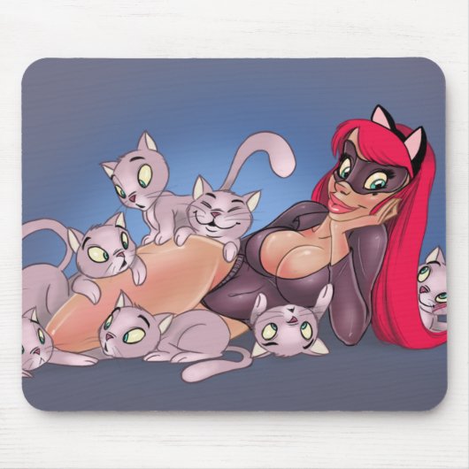 Tapis de souris de pin-up de cerise (Devant)
