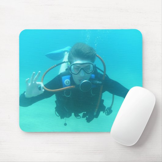 Tapis de souris de plongeur autonome (Avec souris)