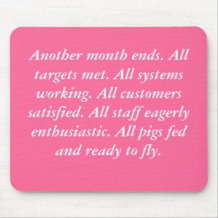 Tapis de souris de porcs de vol