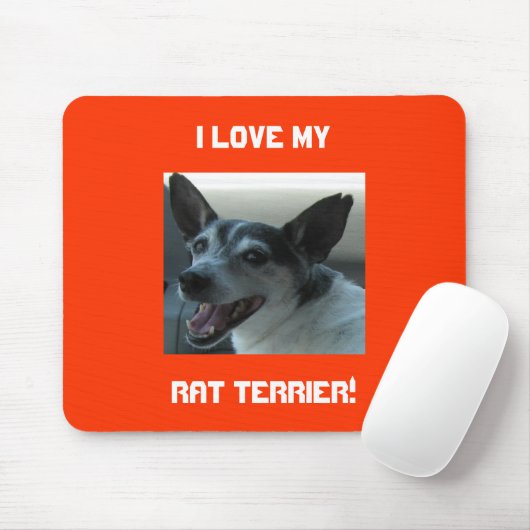 Tapis de souris de Rat terrier (Avec souris)