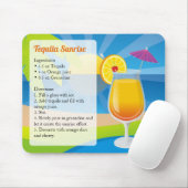 Tapis de souris de recette de Tequila Sunrise (Avec souris)