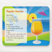 Tapis de souris de recette de Tequila Sunrise (Devant)