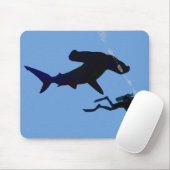 Tapis de souris de requin de SCAPHANDRE (Avec souris)