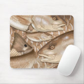 Tapis de souris de rougets communs (tambour rouge) (Avec souris)