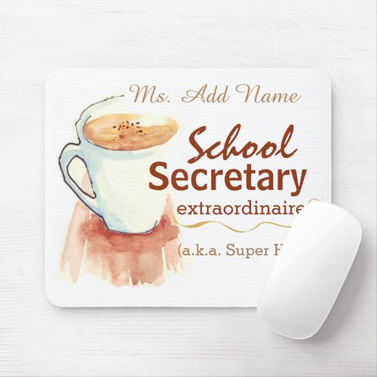 Tapis de souris de secrétaire Custom d'école (Avec souris)