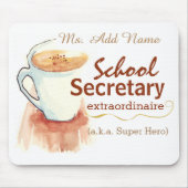 Tapis de souris de secrétaire Custom d'école (Devant)