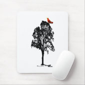 Tapis de souris de silhouette d'arbre (Avec souris)