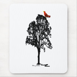 Tapis de souris de silhouette d'arbre