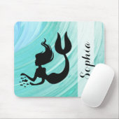 Tapis de souris de silhouette de sirène de (Avec souris)
