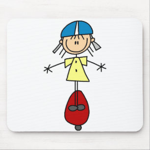 Tapis de souris de skateboard à personnage bâton