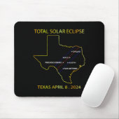 Tapis De Souris De Solar Eclipse 2024 Interactive Map Texas Eclips (Avec souris)
