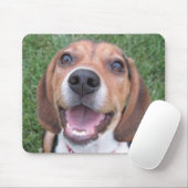 Tapis de souris de sourire de beagle (Avec souris)