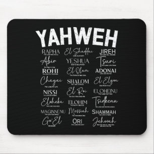 Tapis De Souris De Sur Les Noms Hébreux Dieu Hébreu Jésus
