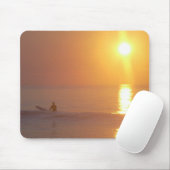 Tapis de souris de surfer de lever de soleil (Avec souris)