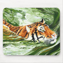 Tapis de souris de tigre de natation