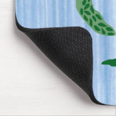 Tapis de souris de tortue de mer de fleur de (Coin)