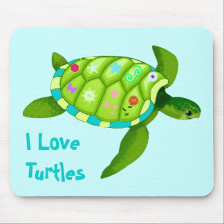Tapis de souris de tortue verte