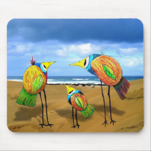 Tapis de souris de trois oiseaux