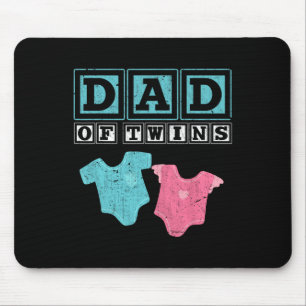 Tapis De Souris De Twins Famille Papa Fête des pères Futurs Parent