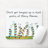 Tapis de souris de ver d'inquiétude (Avec souris)