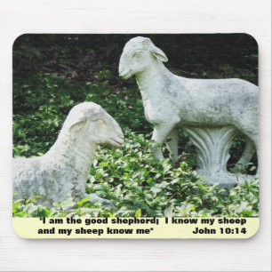 Tapis de souris de vers de bible de moutons