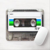 Tapis de souris de vert d'enregistreur à cassettes (Avec souris)