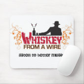 Tapis de souris de whiskey (Avec souris)