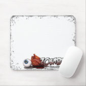 Tapis de souris de zombis de coeur d'oeil (Avec souris)