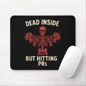 Tapis De Souris Dead Inside But Hitting Prs – Funny Skeleton Gym L (Avec souris)