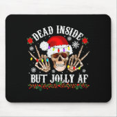 Tapis De Souris Dead Inside But Jolly Af Funny Christmas Funny Sku (Devant)