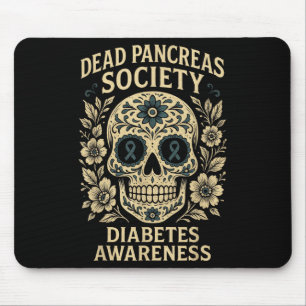 Tapis De Souris Dead Pancreas Society - Design de ruban crâne de s