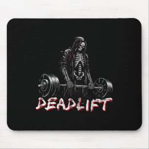 Tapis De Souris Deadlift Skeleton Halloween Gym plaisanteries Weig
