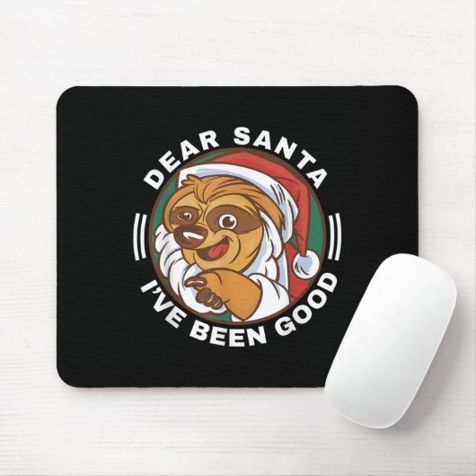 Tapis De Souris Dear Santa I've Been Good Quote Klaus Raccoon (Avec souris)